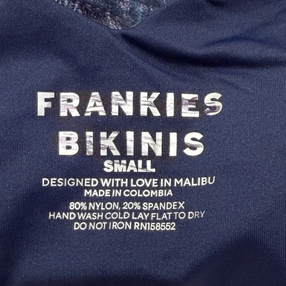 New Frankies Bikinis Dawson Cheeky Bikini Bottom denim jeans print 31067